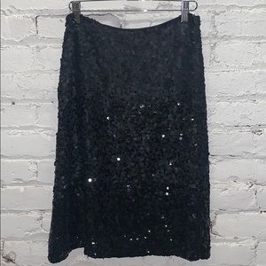 DKNY Size 4 Sequined Knee Length Pencil Skirt